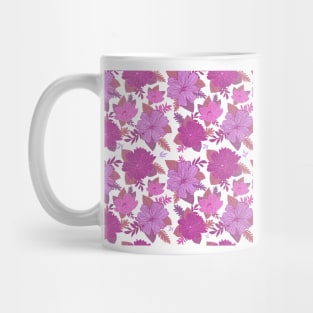 Pink Flowers and leaves Mug